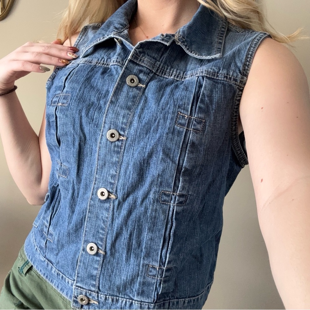 Tommy Hilfiger Denim Button Up Vest - Picture 7 of 8